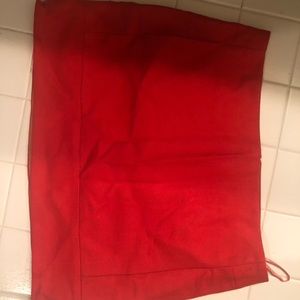 J Crew Red Mid Skirt size 8